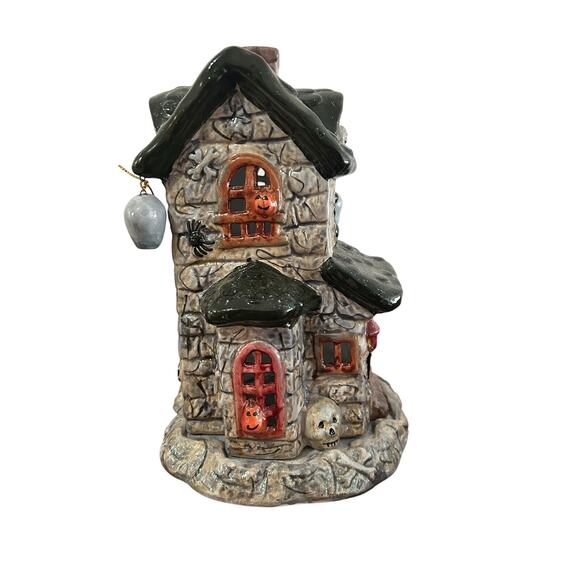 Halloween Candle Holder House All Hallows Eve 10” - Picture 3 of 9